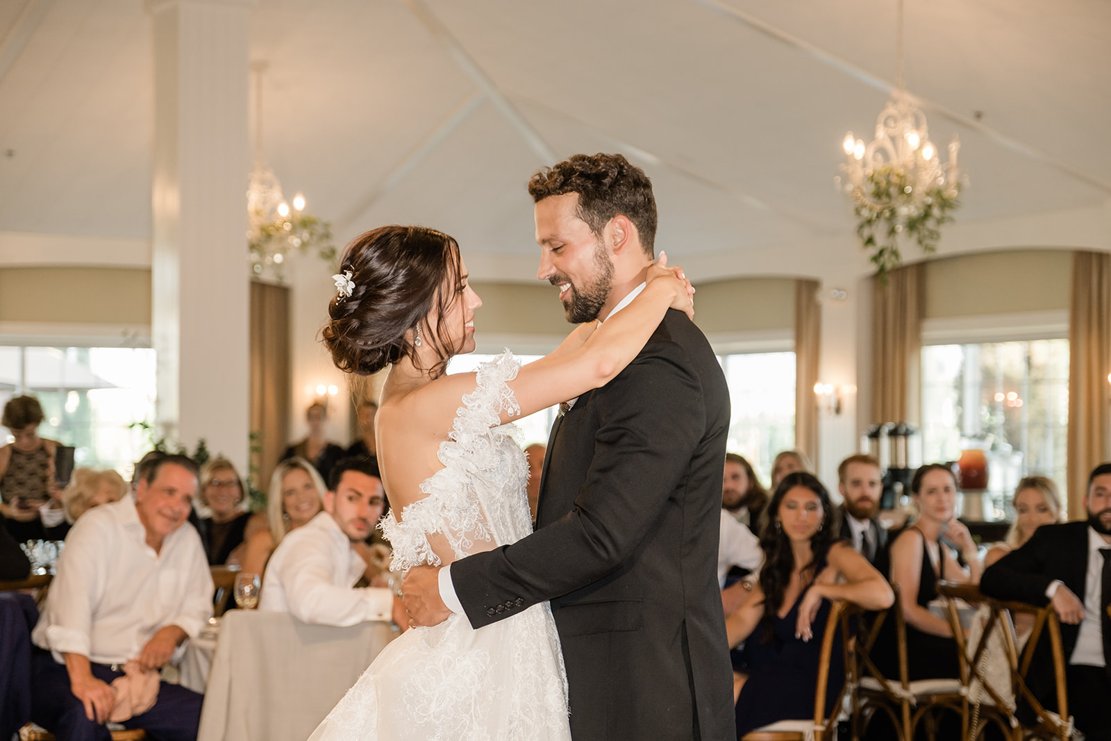 wedding couple during their first dance