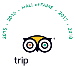 Trip Advisor Excellent Service Logo, 2016 Hall of Fame